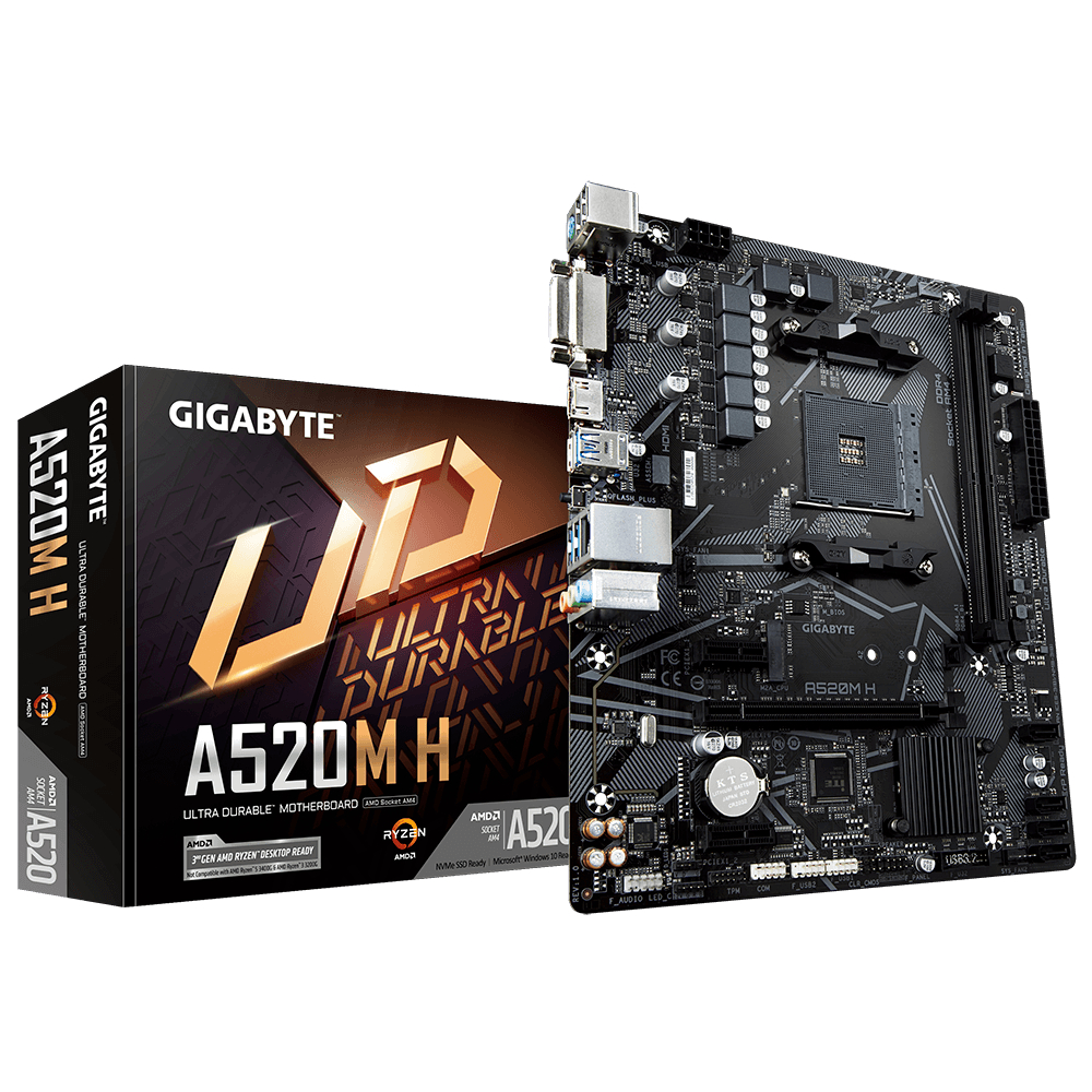 GIGABYTE MOTHERBOARD A520M H