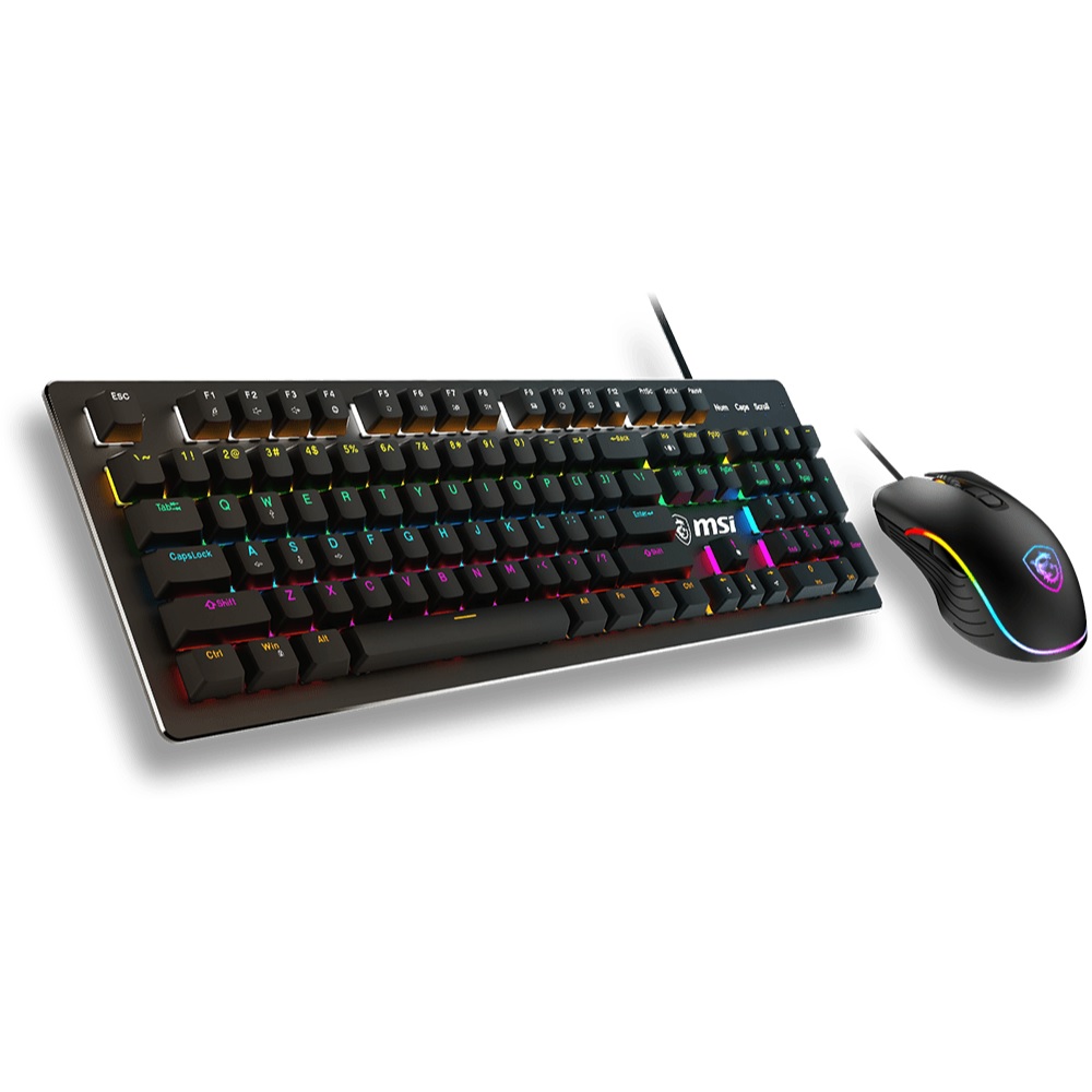 MSI FORGE GK300 Combo – RGB Gaming Keyboard & Mouse Set