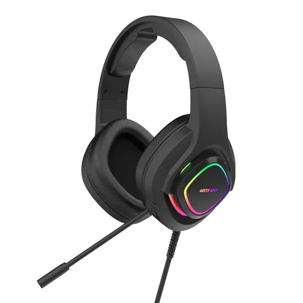 Green Lion GP32X Gaming Headset – 50mm Drivers, 3-Color LED, 3.5mm Jack