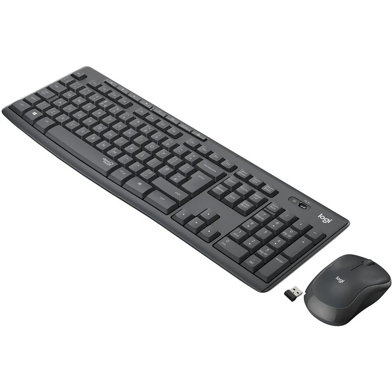 Logitech MK295 Silent Wireless Keyboard and Mouse Combo – USB Receiver, Full-Size Layout