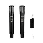 Green Lion Wireless Dual Mic Cordless Microphone – Black